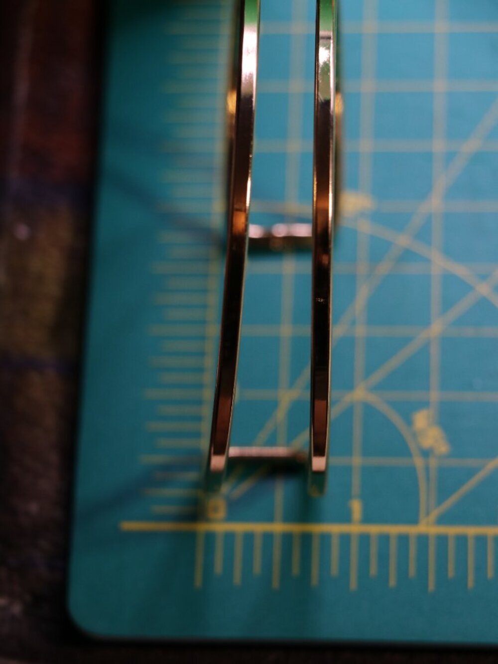 Gold Tone Upper Arm Cuff Bracelet 3.5" - Picture 4 of 5